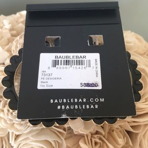 BaubleBar Jewelry - Baublebar Black/Gold Scallop Hoop Earrings EUC BaubleBar Jewelry - Baublebar Black/Gold Scallop Hoop Earrings EUC